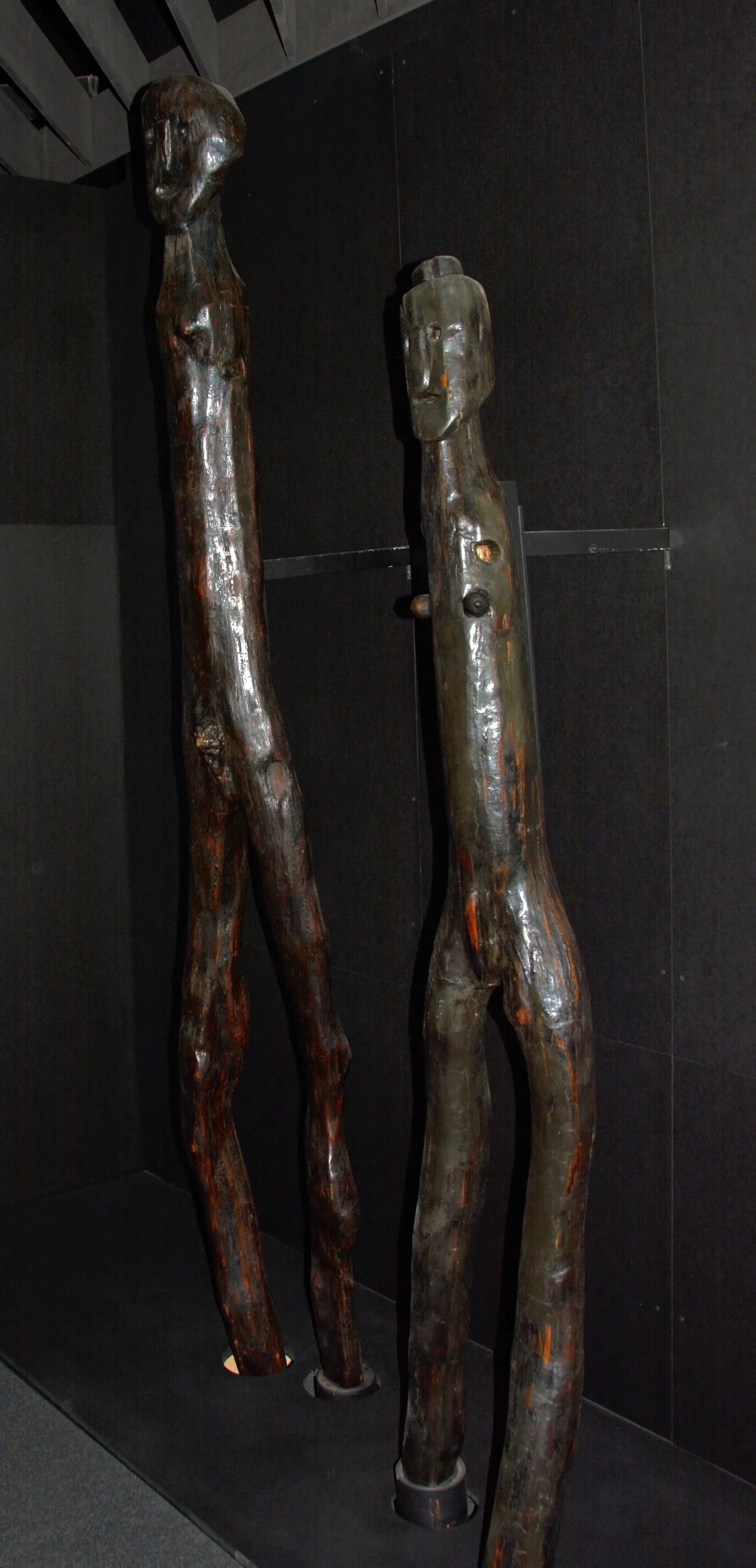Braak Bog Figures in the Schleswig-Holstein state archaeology museum at Gottorf Castle.