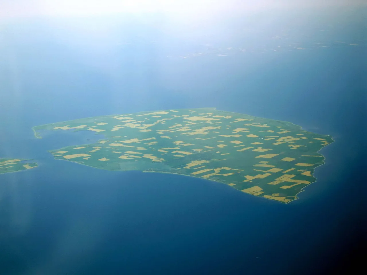 The German island of Fehmarn seen from above.