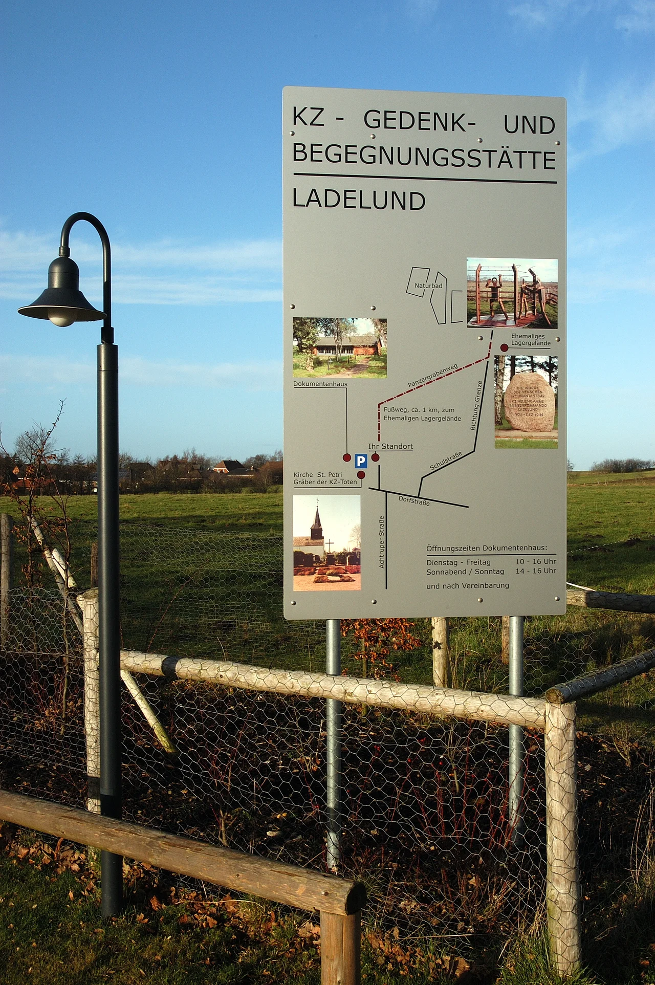 Memorial at the former concentration camp Ladelund, Germany