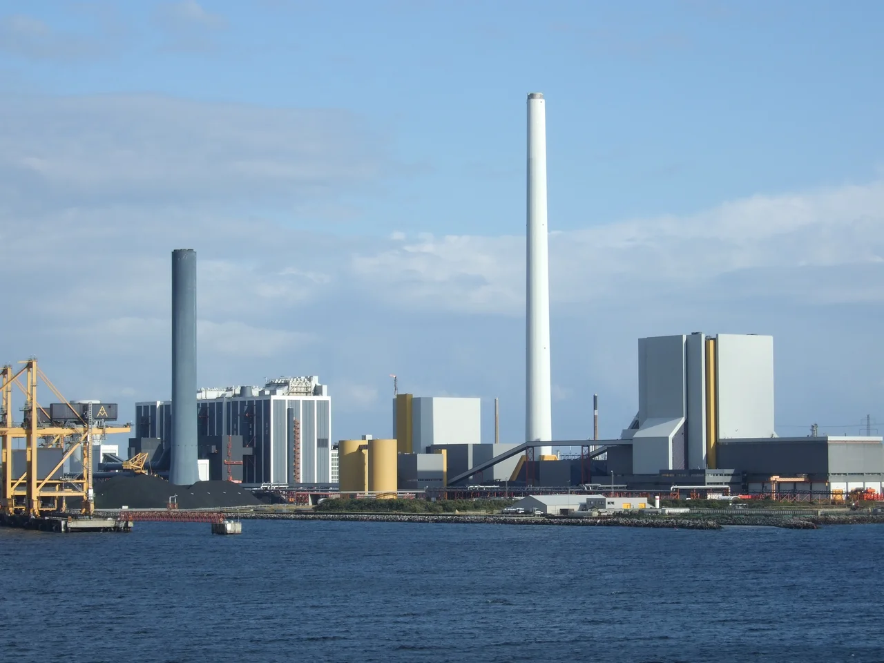 view of Kalundborg Eco-Industrial Park, taken from the Asnaes Power station