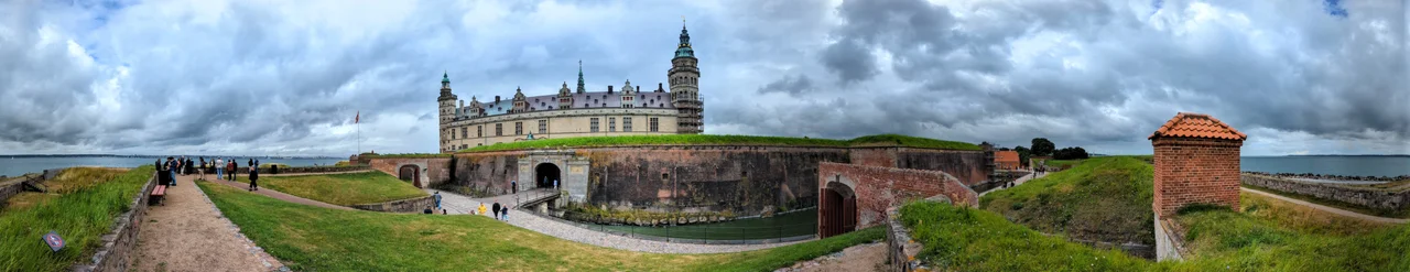 Panoramic view of Kronborg, the castle at Helsingør, Denmark